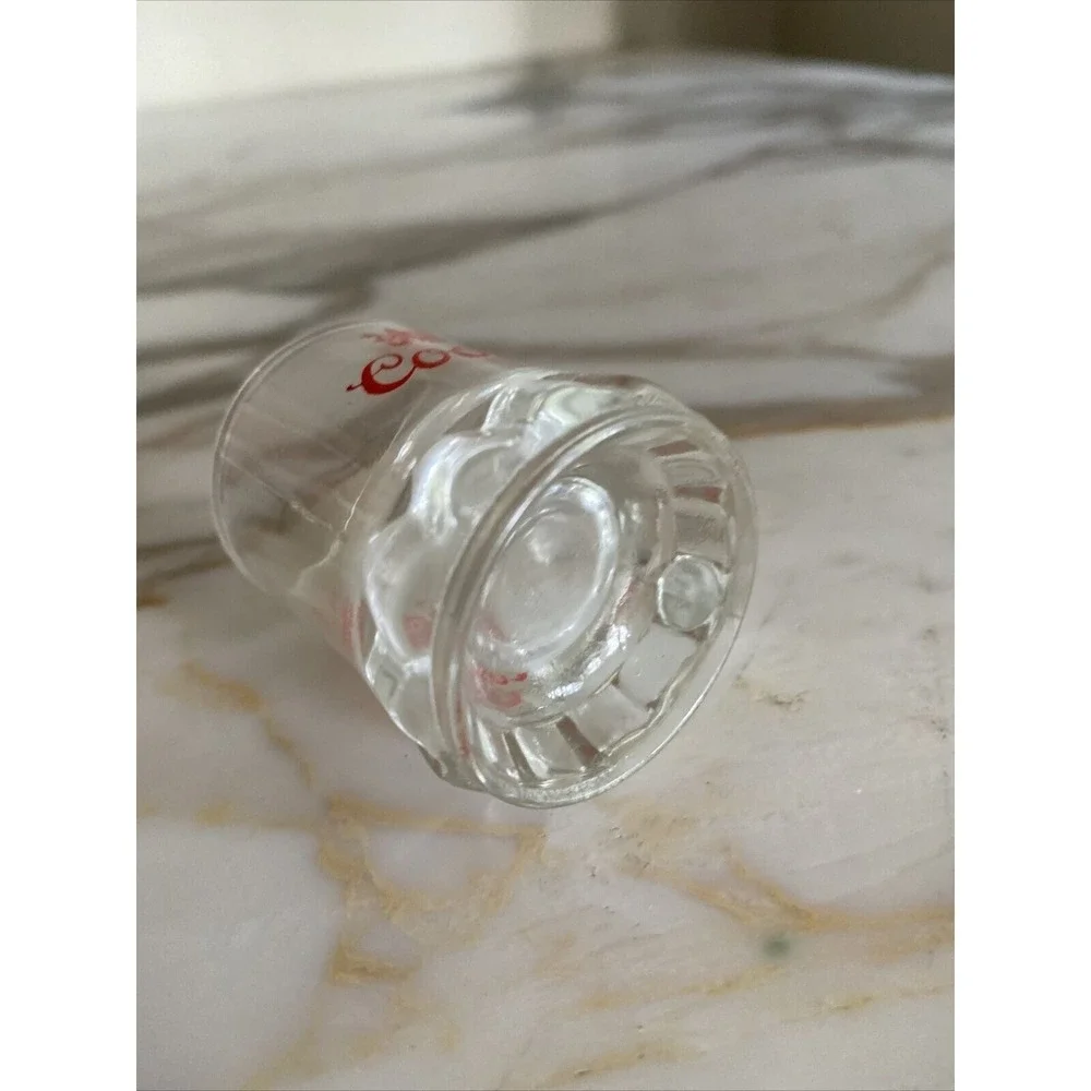 Coors Shot Glass Clear Mini Beer Stein Mug Red Logo Vintage Barware Collectible